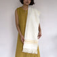 Eri Stole off White with golden border design